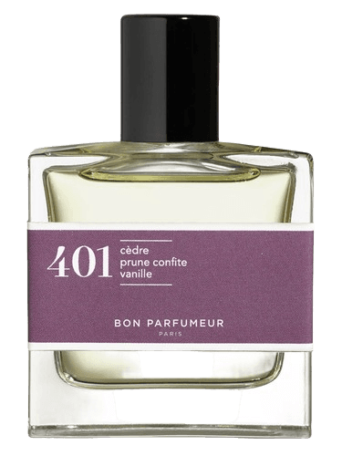 Bon Parfumeur 401 cedar, candied plum, vanilla