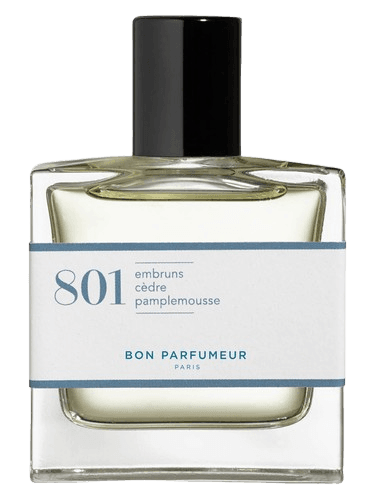 Bon Parfumeur 801 sea spray, cedar, grapefruit